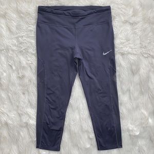 Nike | Gray Running Cropped Leggings